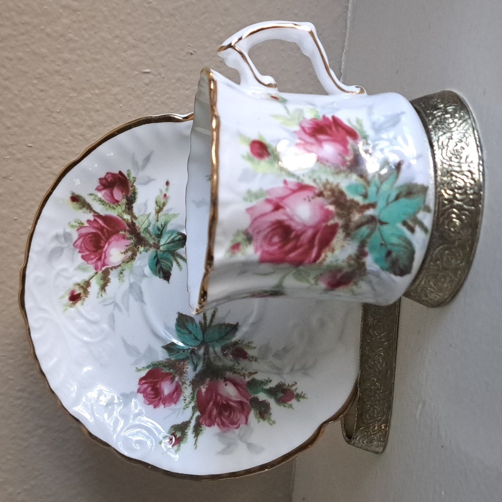 Bone China TEACUP & Saucer by HAMMERSLEY Grandmother's Rose (A6)